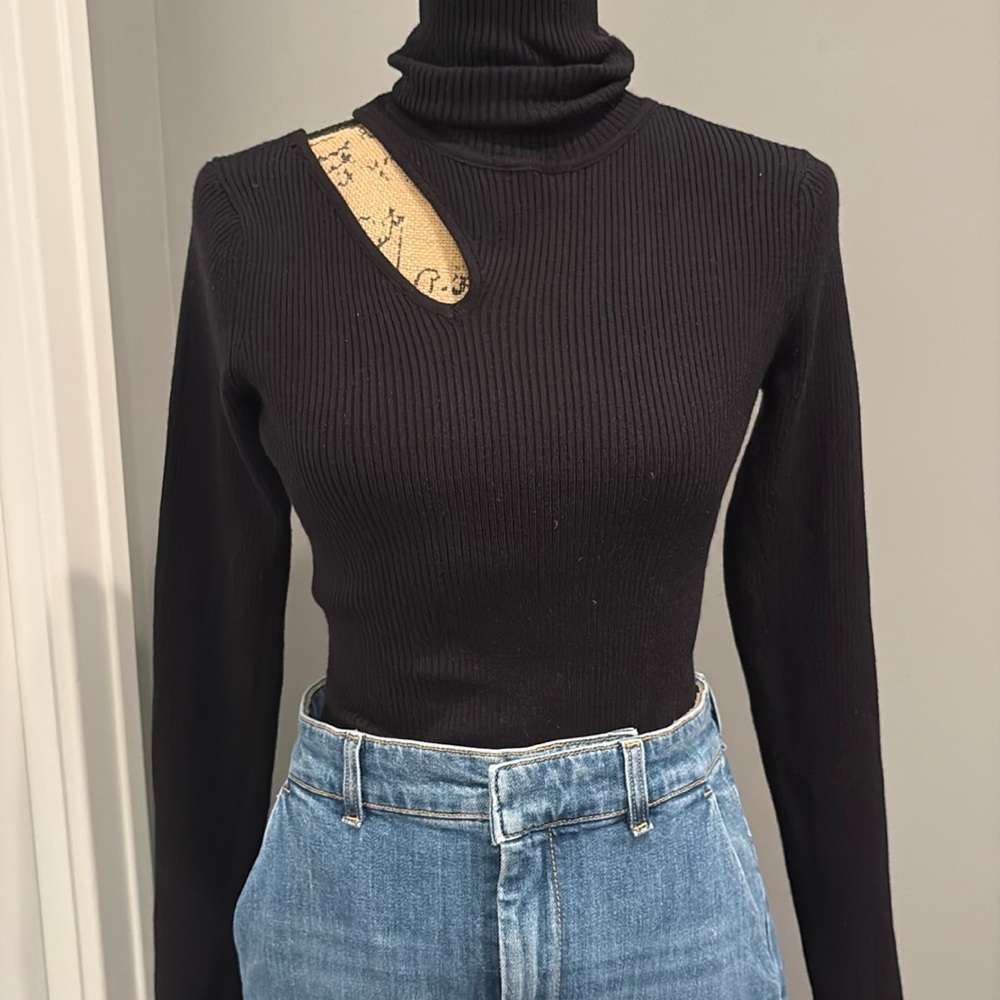 Astr Black Turtleneck Sweater